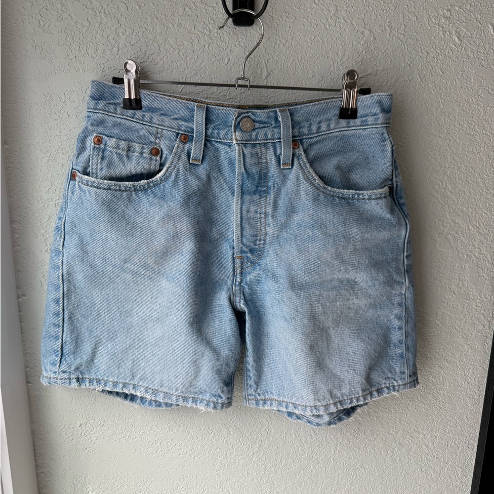 Levi's Light Blue Women's 501 MID THIGH SHORT